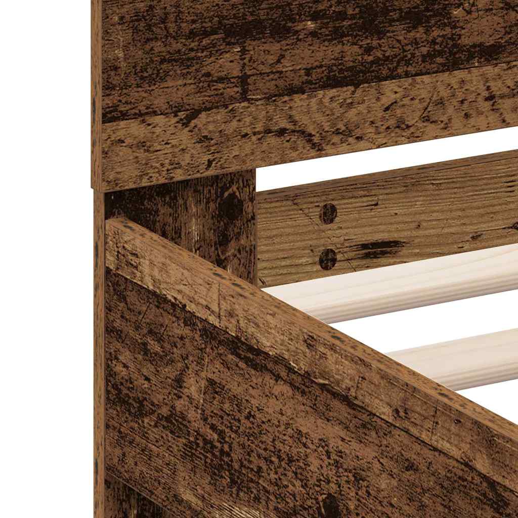 vidaXL Σκελετός Κρεβατιού Παλιό ξύλο 180 x 200 cm Επεξεργασμένο Ξύλο