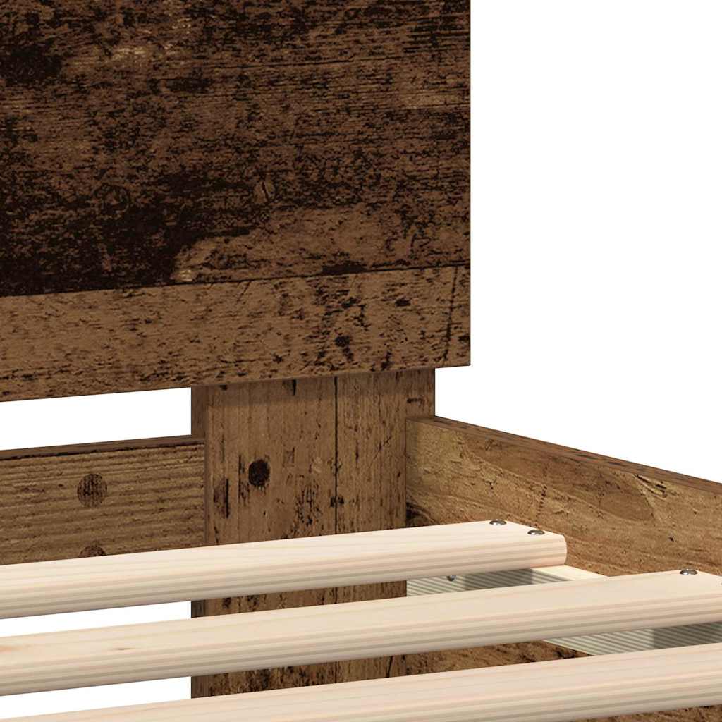 vidaXL Σκελετός Κρεβατιού Παλιό ξύλο 180 x 200 cm Επεξεργασμένο Ξύλο