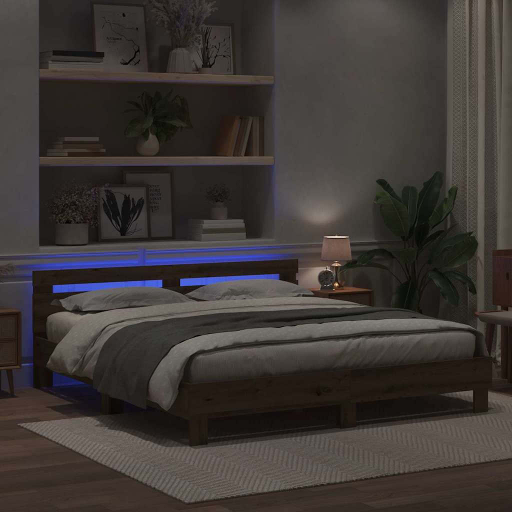 vidaXL Σκελετός Κρεβατιού Artisan Oak 180 x 200 cm Επεξεργασμένο Ξύλο