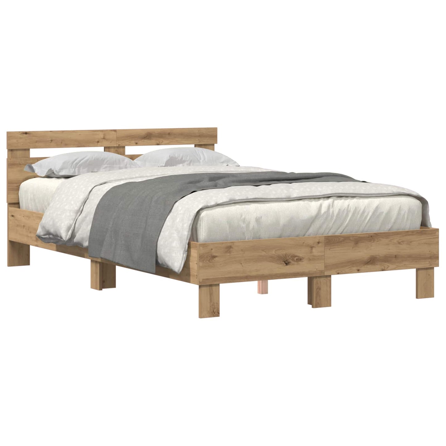 vidaXL Σκελετός Κρεβατιού Artisan Oak 120 x 200 cm Επεξεργασμένο Ξύλο