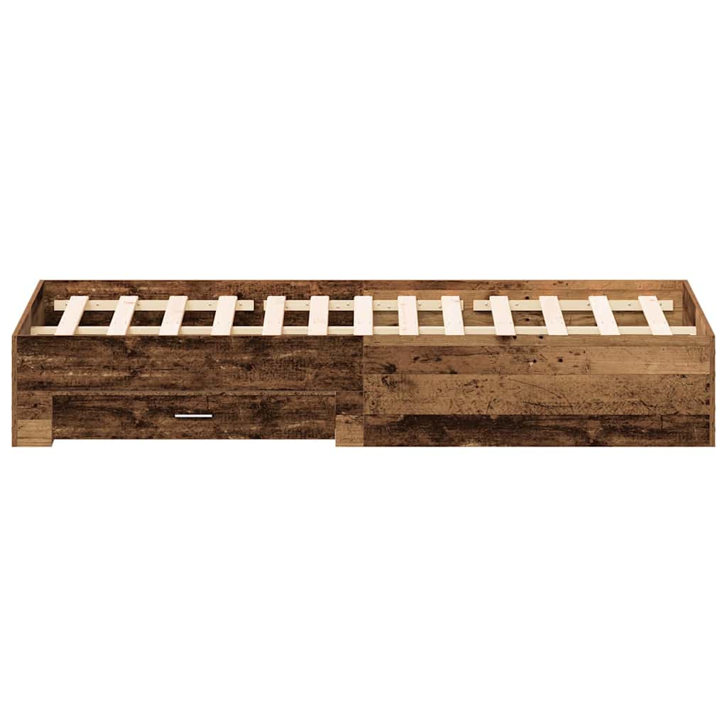 vidaXL Σκελετός Κρεβατιού Παλιό Ξύλο 180 x 200 cm Επεξεργασμένο Ξύλο