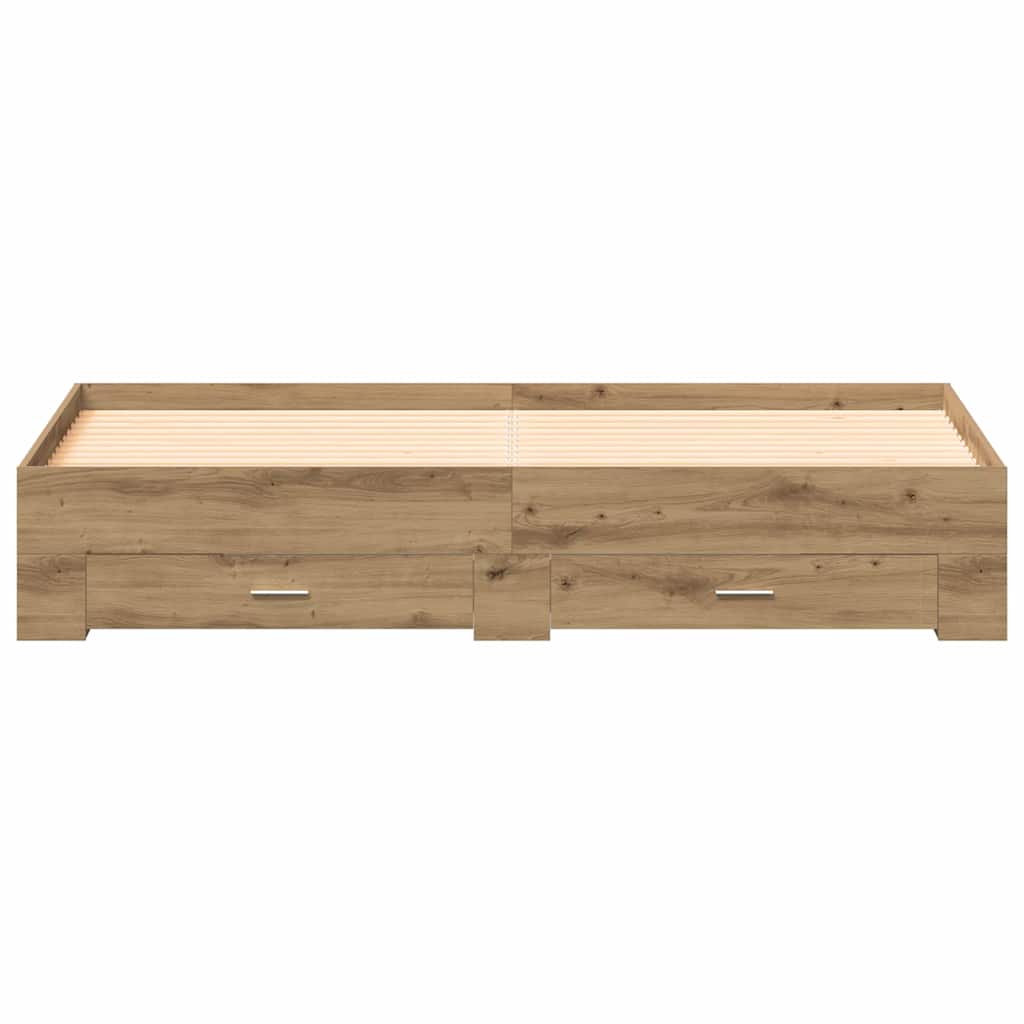 vidaXL Σκελετός Κρεβατιού Artisan Oak 180 x 200 cm Επεξεργασμένο ξύλο
