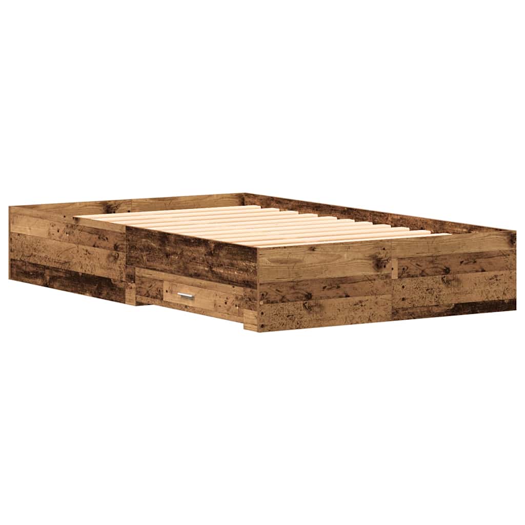 vidaXL Σκελετός Κρεβατιού Παλιό Ξύλο 120 x 200 cm Επεξεργασμένο ξύλο