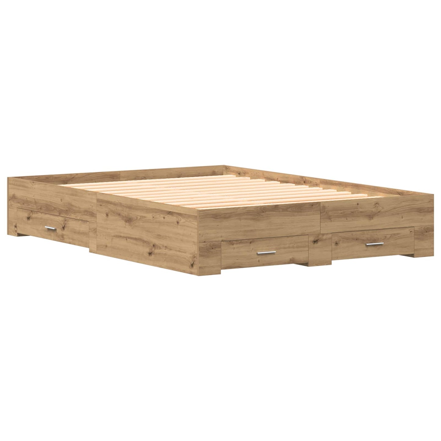 vidaXL Σκελετός Κρεβατιού Artisan Oak 140 x 190 cm Επεξεργασμένο ξύλο