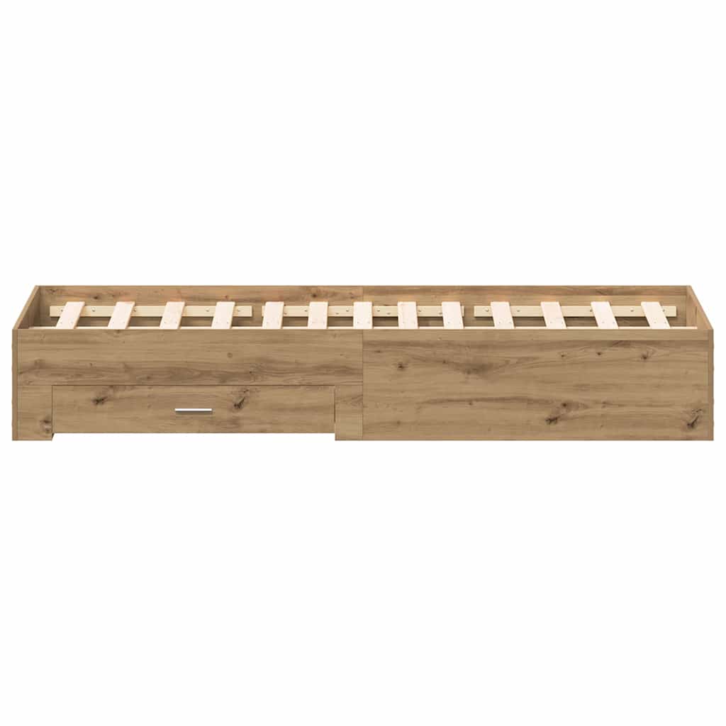 vidaXL Σκελετός Κρεβατιού Artisan Oak 140 x 190 cm Επεξεργασμένο ξύλο
