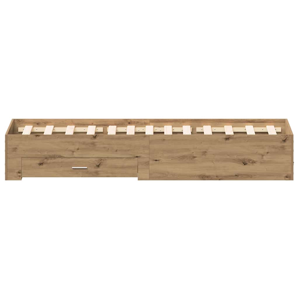 vidaXL Κρεβάτι με Συρτάρια Artisan Oak 120x190 εκ Κατασκευασμένο Ξύλο