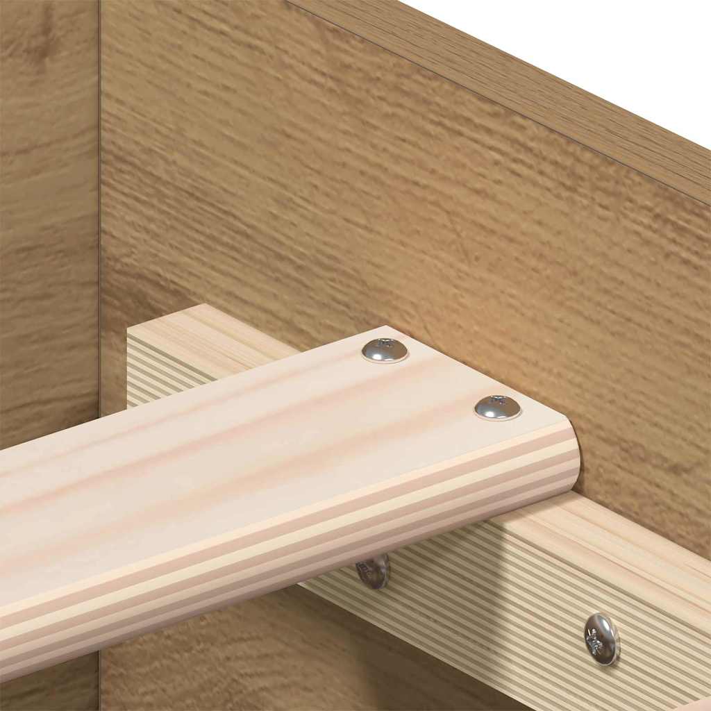 vidaXL Κρεβάτι Artisan Oak 100x200 cm Επεξεργασμένο Ξύλο