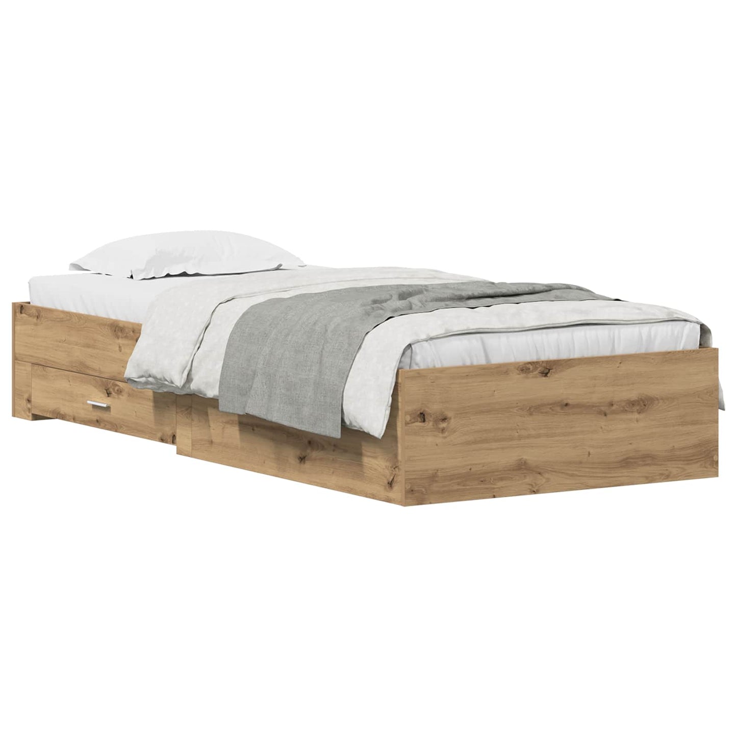 vidaXL Κρεβάτι Artisan Oak 90x200 cm από Επεξεργασμένο Ξύλο