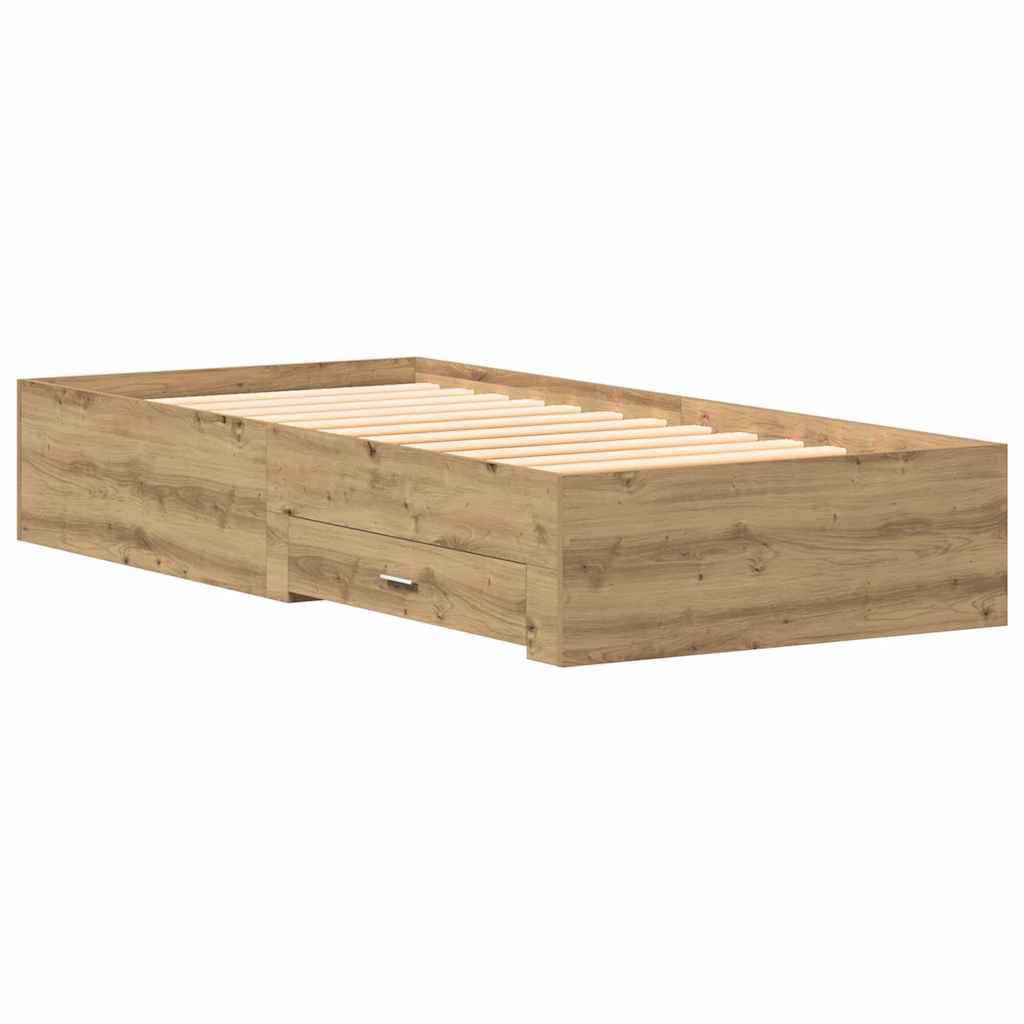 vidaXL Κρεβάτι Artisan Oak 90x200 cm από Επεξεργασμένο Ξύλο