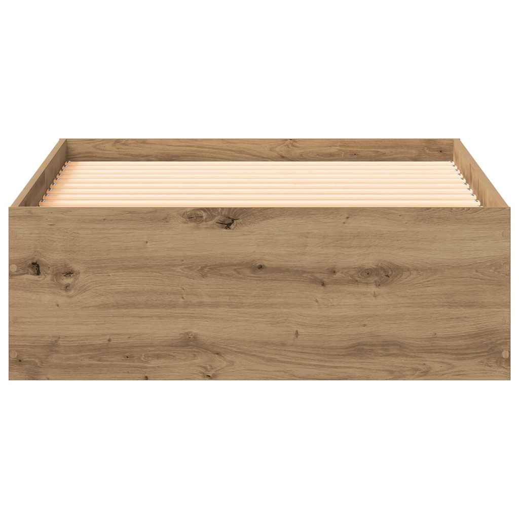 vidaXL Κρεβάτι Artisan Oak 90x190 εκ. Επεξεργασμένο Ξύλο