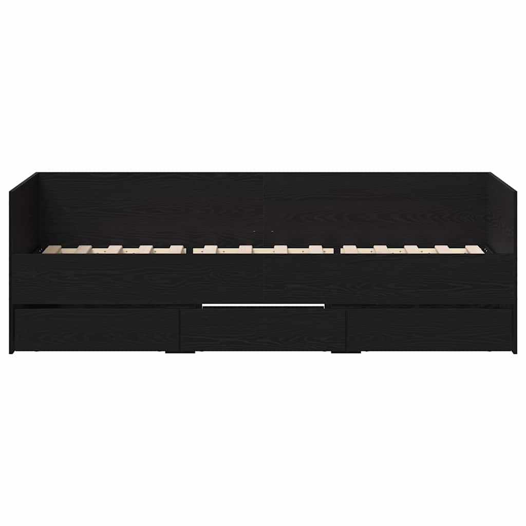 vidaXL Δίπλωμα Μαύρη δρυς Επεξεργασμένο ξύλο 90 x 200 cm Ανθεκτικό