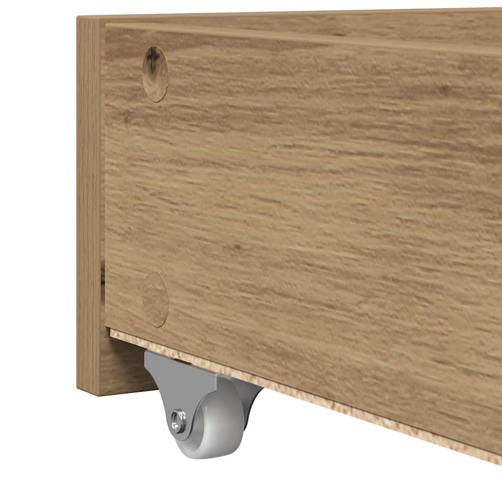 vidaXL Κρεβάτι Ημέρας με Συρτάρια Τεχνητός δρυς Επεξεργασμένο ξύλο