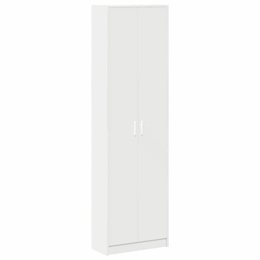 vidaXL Ντουλάπι με ράφι Λευκό 55 x 25 x 189 εκ. Επεξεργασμένο ξύλο