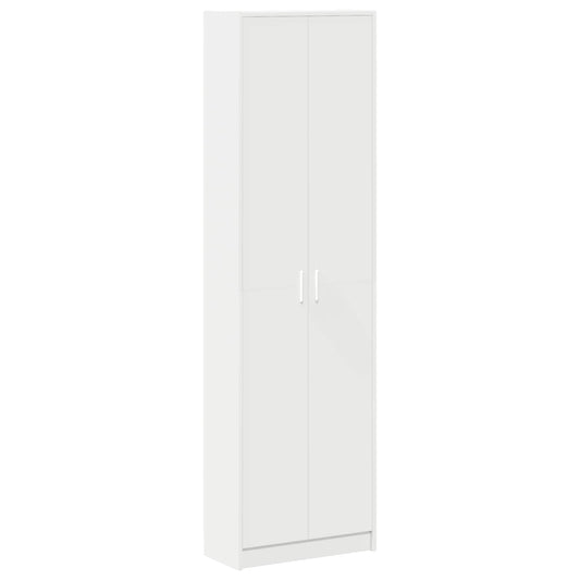 vidaXL Ντουλάπι με ράφι Λευκό 55 x 25 x 189 εκ. Επεξεργασμένο ξύλο