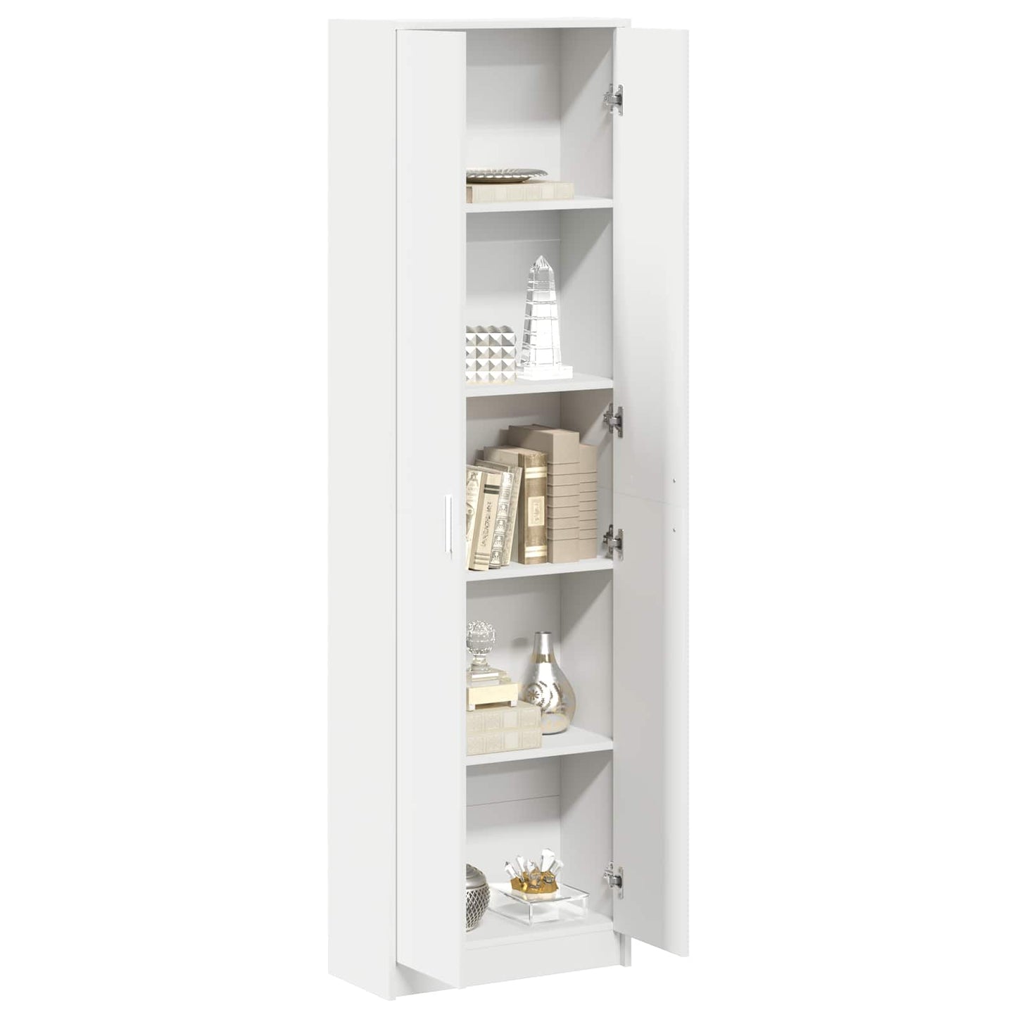 vidaXL Ντουλάπι με ράφι Λευκό 55 x 25 x 189 εκ. Επεξεργασμένο ξύλο