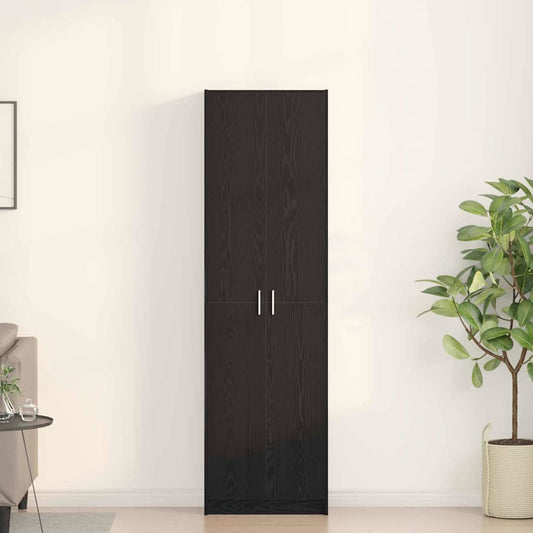 vidaXL Ντουλάπι Μαύρη δρυς 55 x 25 x 189 εκ. Επεξεργασμένο ξύλο