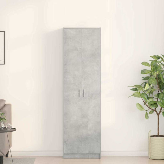 vidaXL Ντουλάπι Γκρι σκυροδέματος 55 x 25 x 189 εκ. Επεξεργασμένο ξύλο