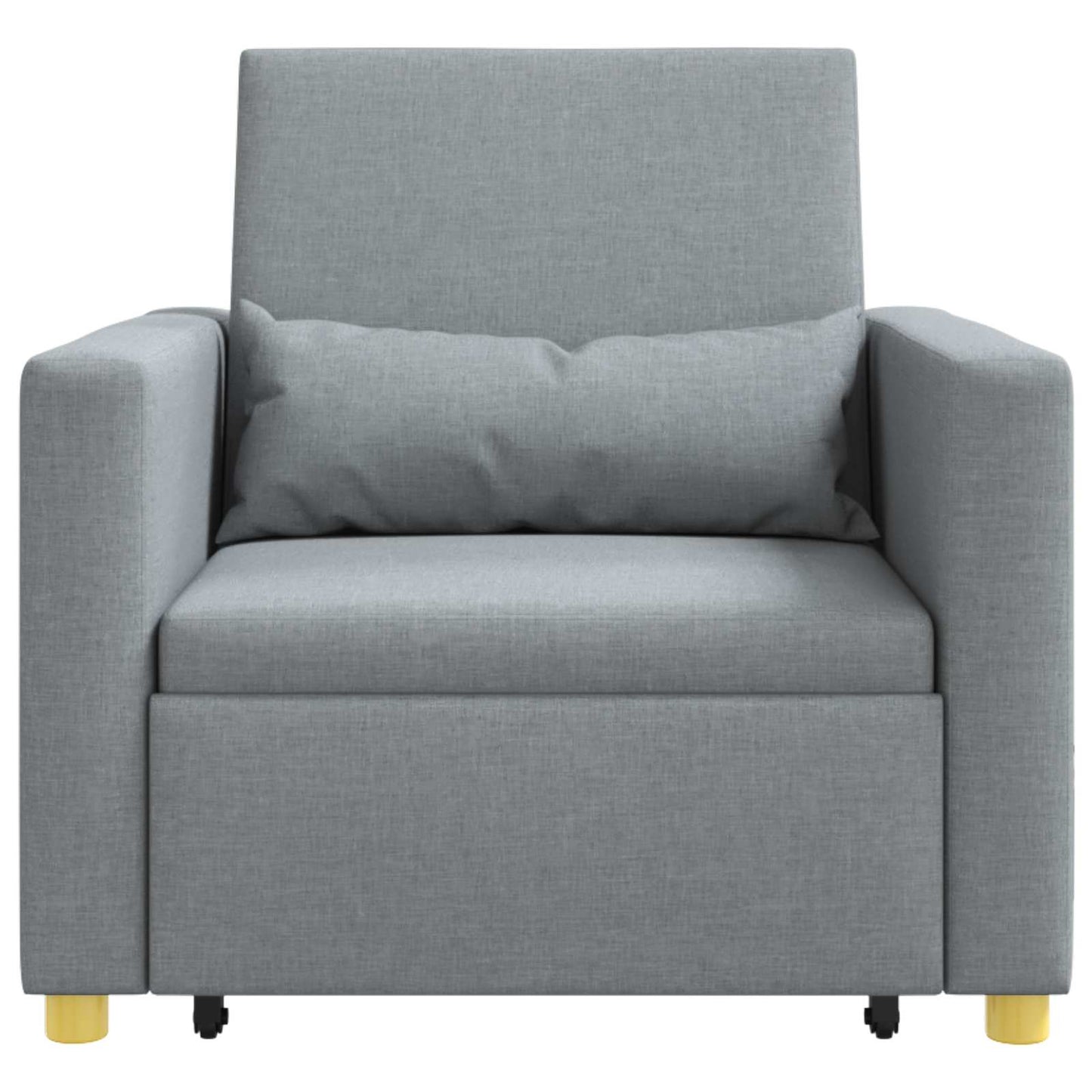 vidaXL Καναπές Κρεβάτι Μονό Ανοιχτό γκρι 90 x 165 x 87 εκ. ύφασμα