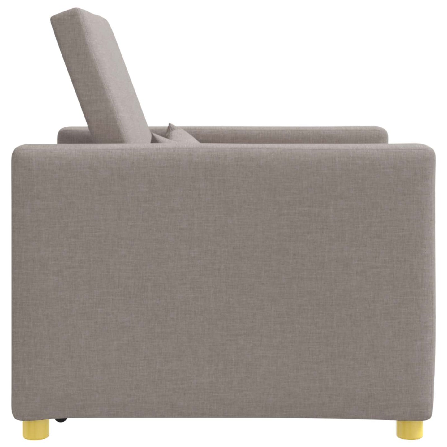 vidaXL Καναπές Κρεβάτι Μονό με τροχούς Taupe 90 x 165 x 87 εκ. ύφασμα
