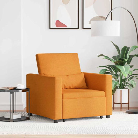 vidaXL Μονός καναπές-κρεβάτι Σκούρο κίτρινο 90 x 165 x 87 εκ. ύφασμα