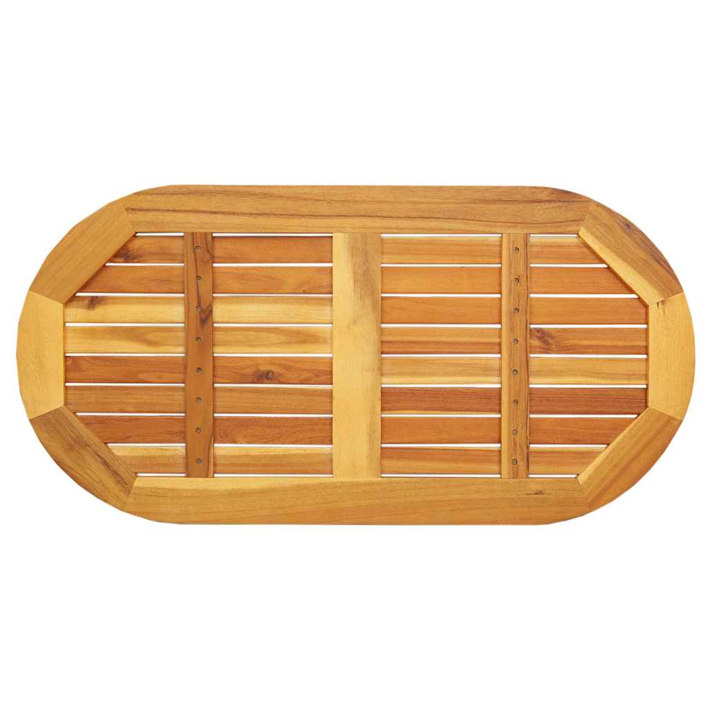 vidaXL Ωοειδής Επιφάνεια Τραπέζι 100x50x2.2 εκ. μασίφ ξύλο ακακίας