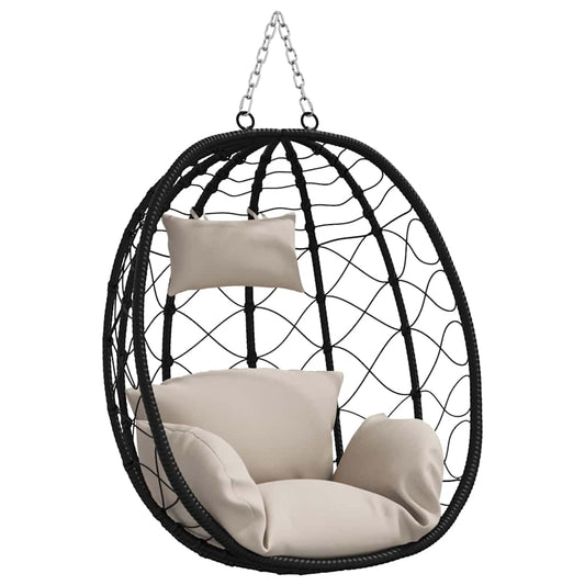 vidaXL Κρεμαστή καρέκλα αυγό Taupe 91,5 x 54,5 x 107 εκ