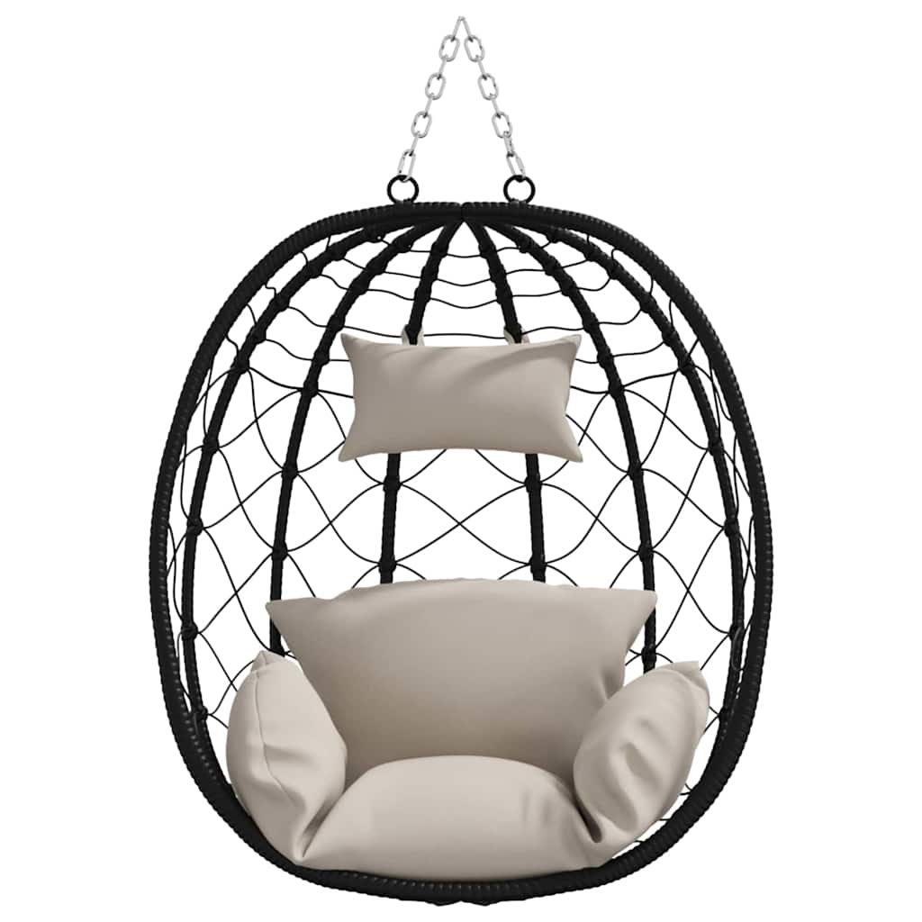 vidaXL Κρεμαστή καρέκλα αυγό Taupe 91,5 x 54,5 x 107 εκ