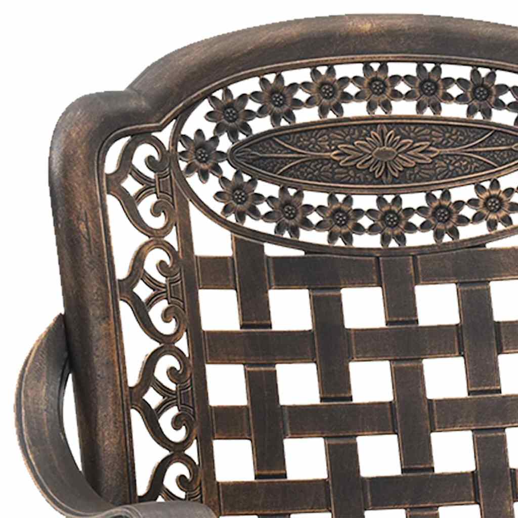 vidaXL Καρέκλα Κήπου 2 pcs Μπρονζέ 55 x 56,5 x 91εκ Αλουμίνιο