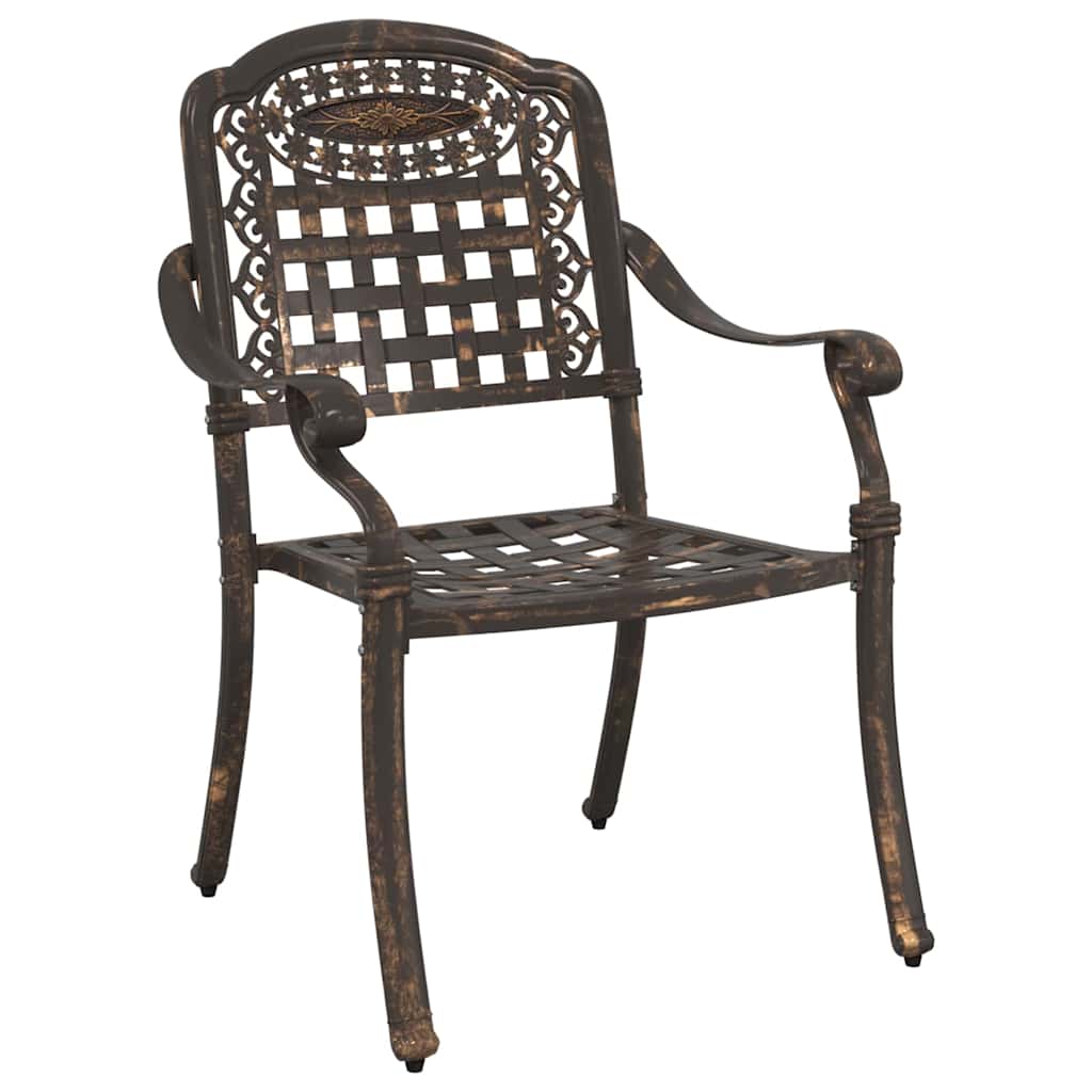 vidaXL Καρέκλα Κήπου 2 pcs Μπρονζέ 55 x 56,5 x 91εκ Αλουμίνιο