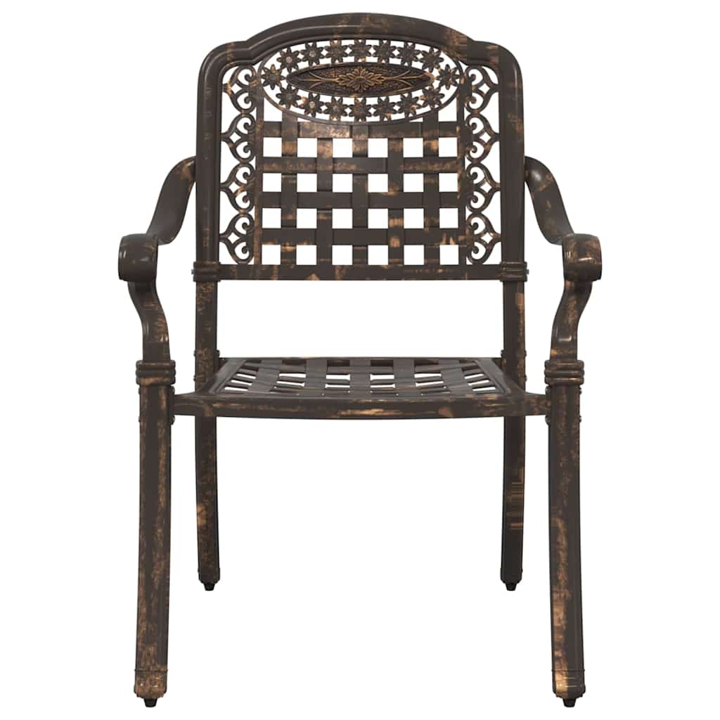 vidaXL Καρέκλα Κήπου 2 pcs Μπρονζέ 55 x 56,5 x 91εκ Αλουμίνιο