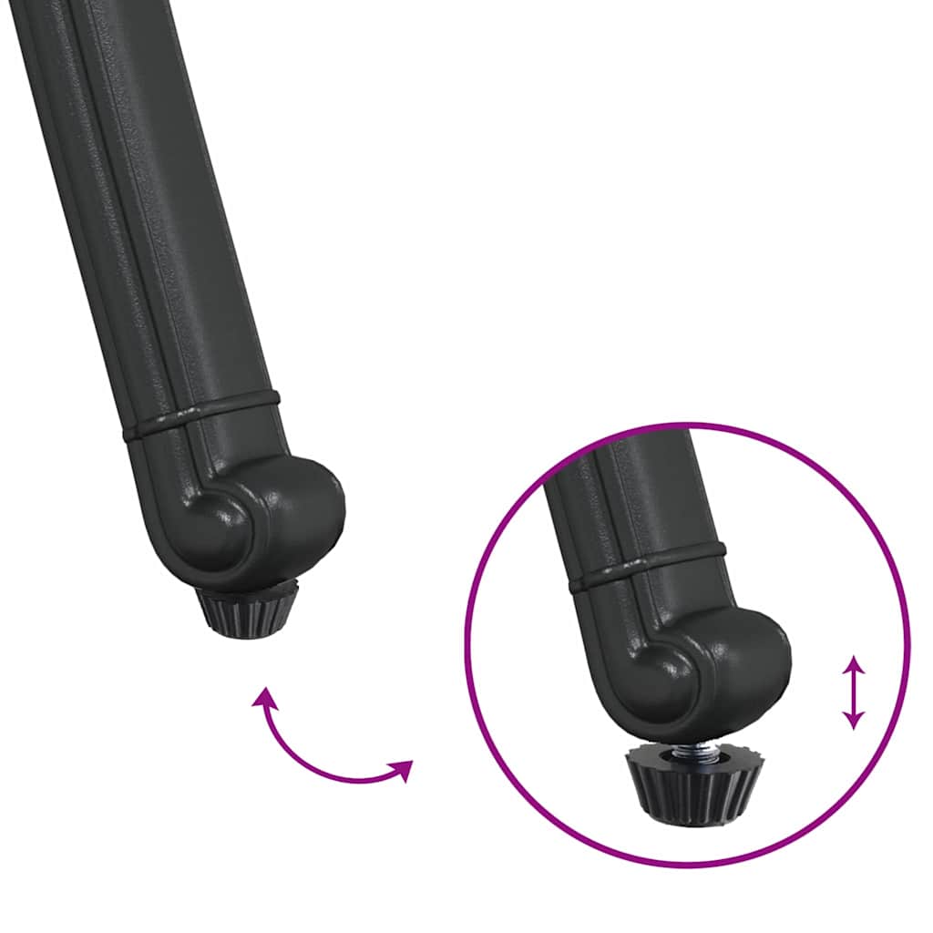 vidaXL Καρέκλα Κήπου 2 pcs Μαύρο 55 x 56,5 x 91εκ Αλουμίνιο