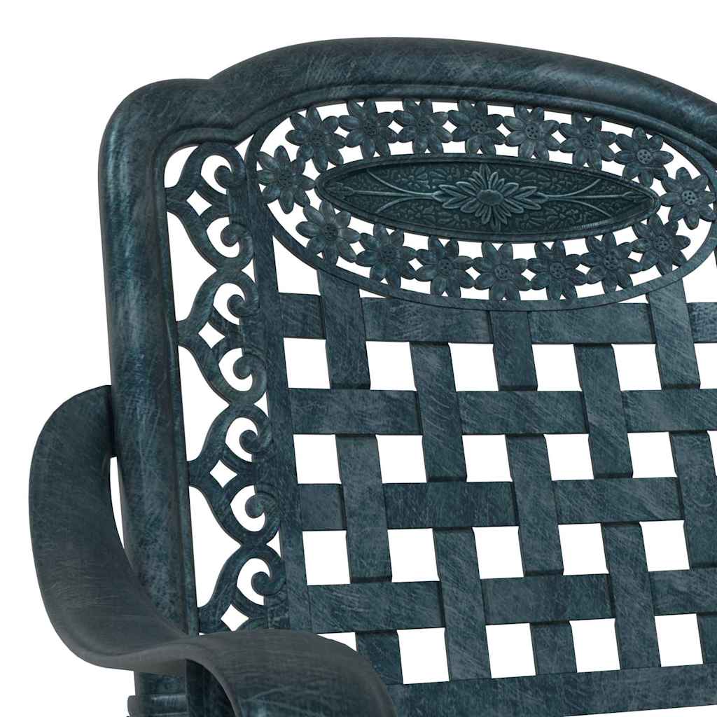 vidaXL Καρέκλα Κήπου 2 pcs Πράσινο 55 x 56,5 x 91εκ Αλουμίνιο