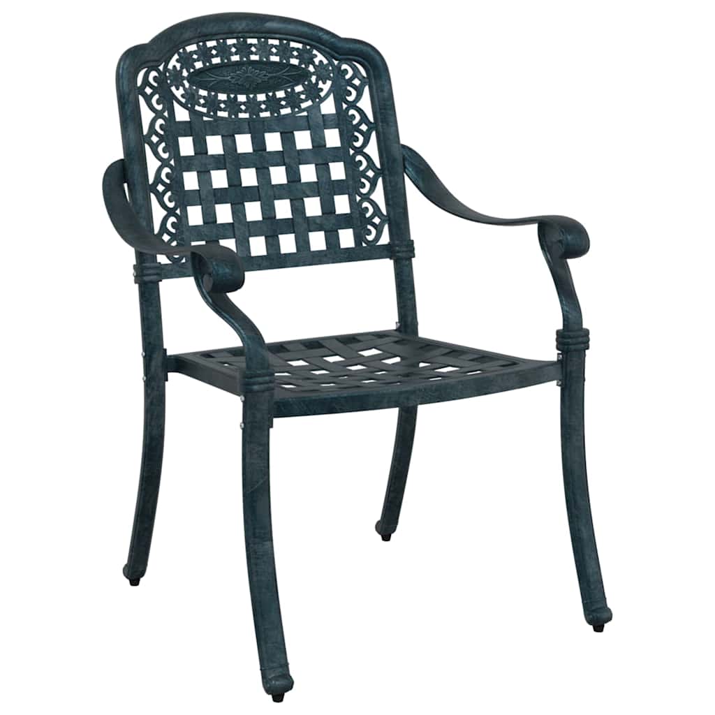 vidaXL Καρέκλα Κήπου 2 pcs Πράσινο 55 x 56,5 x 91εκ Αλουμίνιο