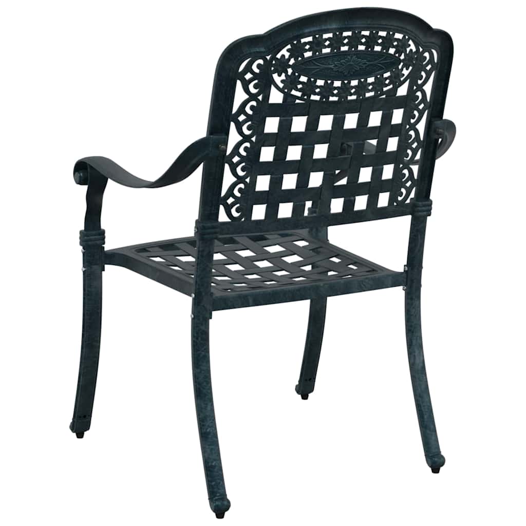 vidaXL Καρέκλα Κήπου 2 pcs Πράσινο 55 x 56,5 x 91εκ Αλουμίνιο