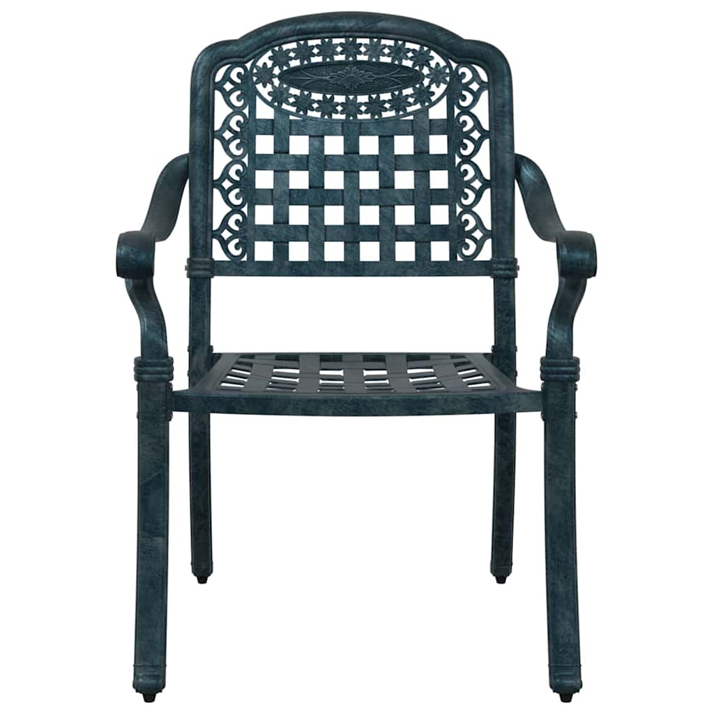 vidaXL Καρέκλα Κήπου 2 pcs Πράσινο 55 x 56,5 x 91εκ Αλουμίνιο