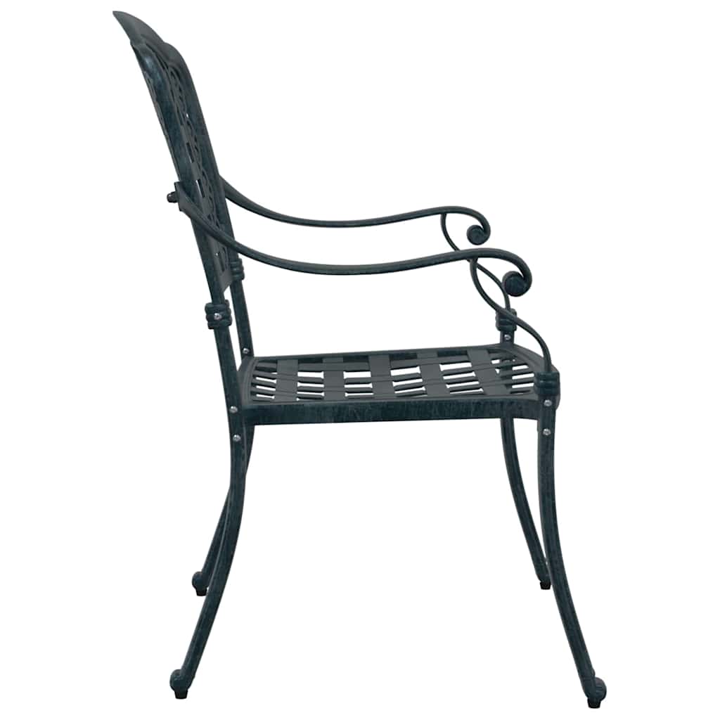 vidaXL Καρέκλα Κήπου 2 pcs Πράσινο 55 x 56,5 x 91εκ Αλουμίνιο