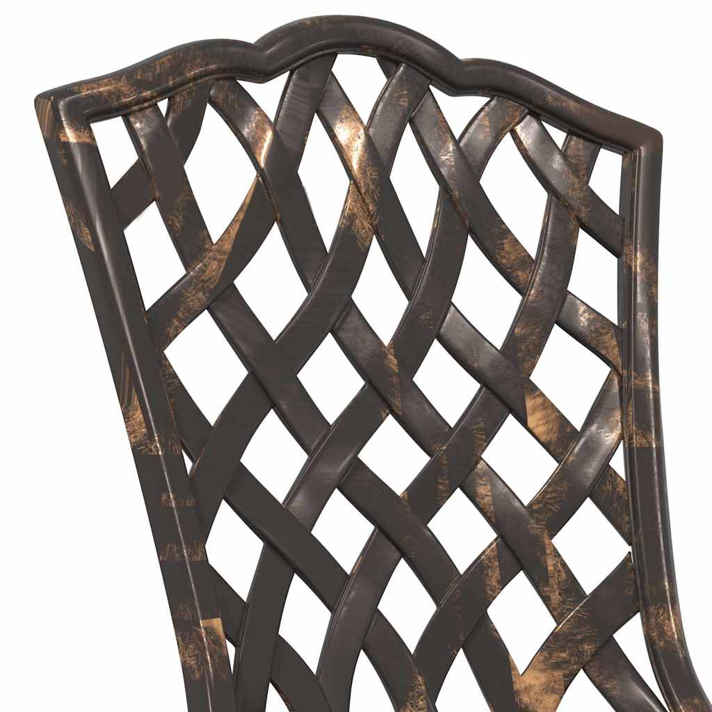 vidaXL Σετ Μπιστρό Κήπου 3 pcs Μπρονζέ Αλουμίνιο