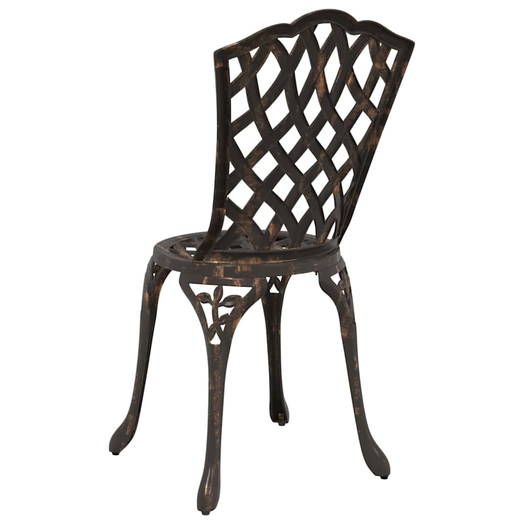 vidaXL Καρέκλα Κήπου 2 pcs Μπρονζέ 39 x 40 x 87εκ Αλουμίνιο