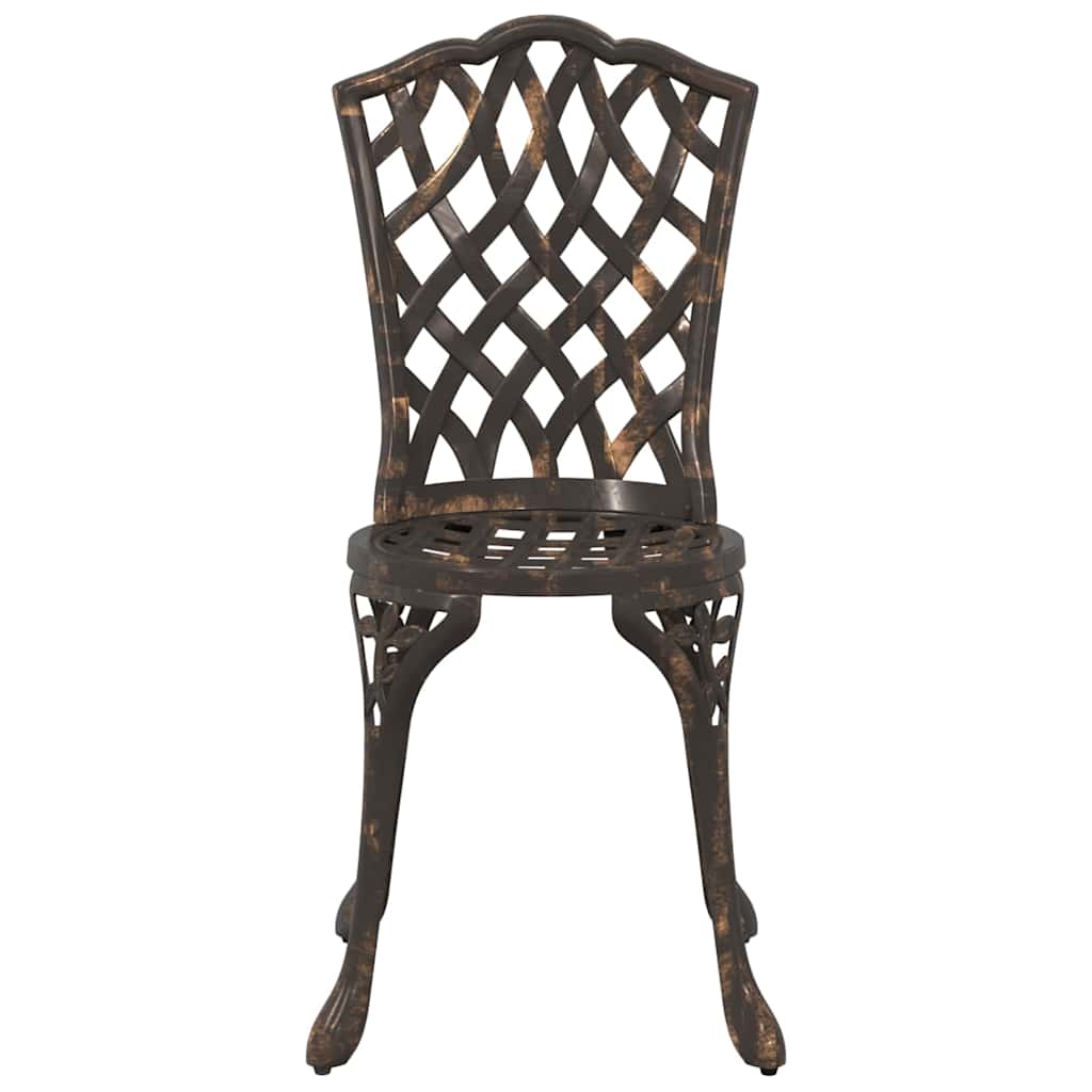 vidaXL Καρέκλα Κήπου 2 pcs Μπρονζέ 39 x 40 x 87εκ Αλουμίνιο