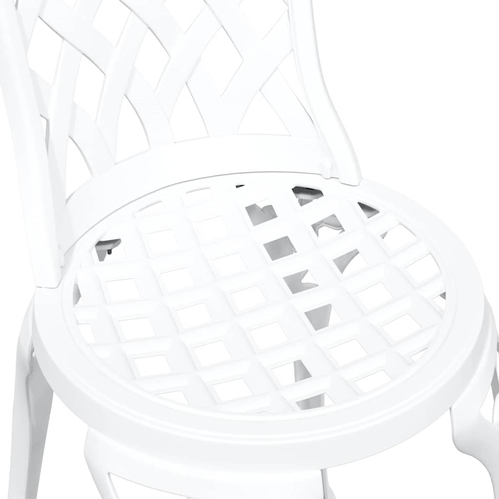 vidaXL Καρέκλα Κήπου 2 pcs Λευκό 39 x 40 x 87εκ Αλουμίνιο
