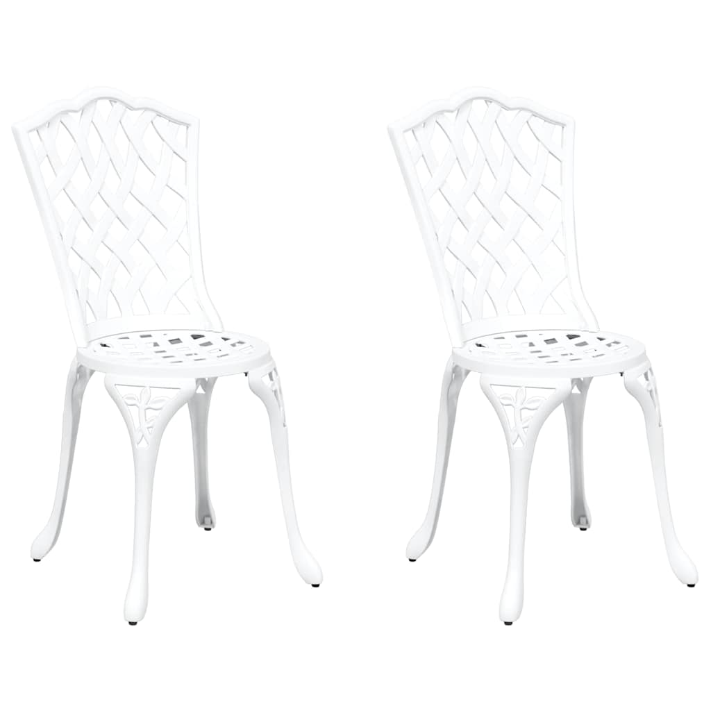 vidaXL Καρέκλα Κήπου 2 pcs Λευκό 39 x 40 x 87εκ Αλουμίνιο