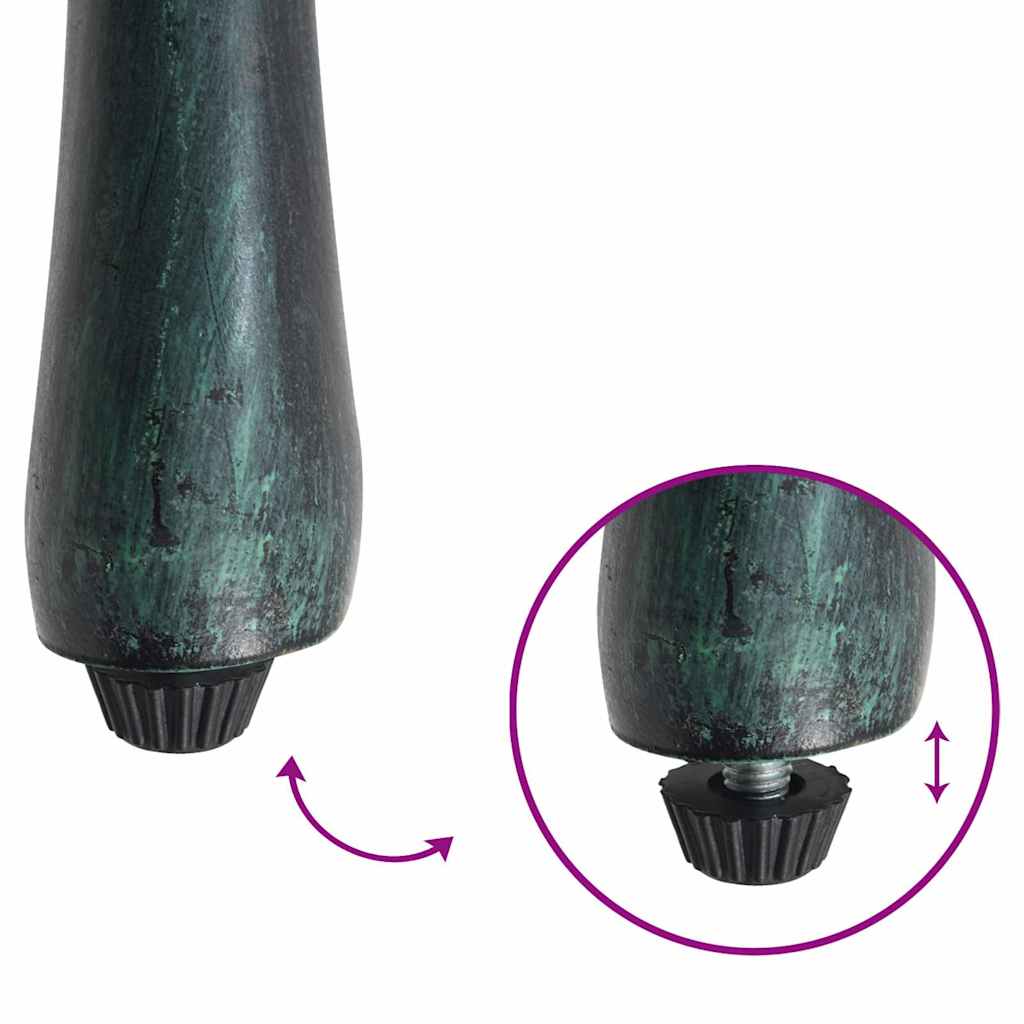 vidaXL Καρέκλα Κήπου 2 pcs Πράσινο 53 x 51 x 88,5 εκ. Αλουμίνιο