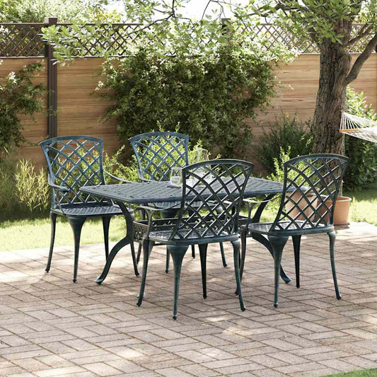 vidaXL Καρέκλα Κήπου 4 pcs Πράσινο 61 x 60,5 x 93 εκ. Αλουμίνιο