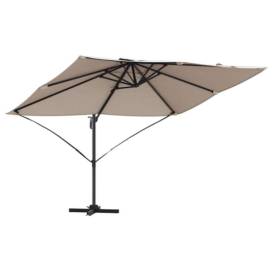 vidaXL Ομπρέλα ηλίου Taupe 351 x 250 x 260 εκ