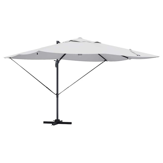 vidaXL Ομπρέλα ηλίου με φώτα λωρίδας LED Άμμος 351 x 250 x 253 εκ