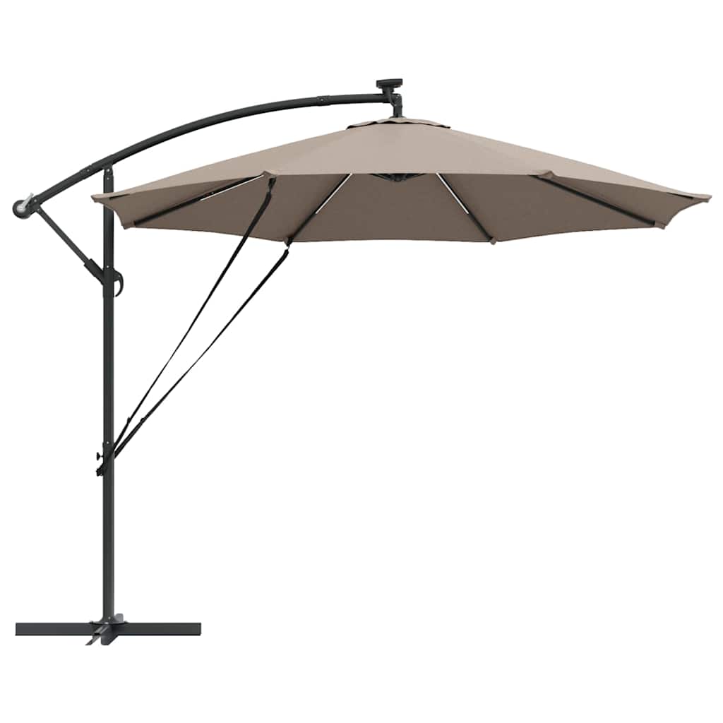 vidaXL Ομπρέλα Cantilever Banana με κλειδαριά Taupe 294 x 294 x 248 cm