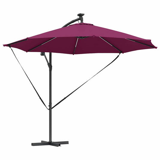 vidaXL Ομπρέλα Cantilever Banana Μπορντό 294 x 294 x 248 cm