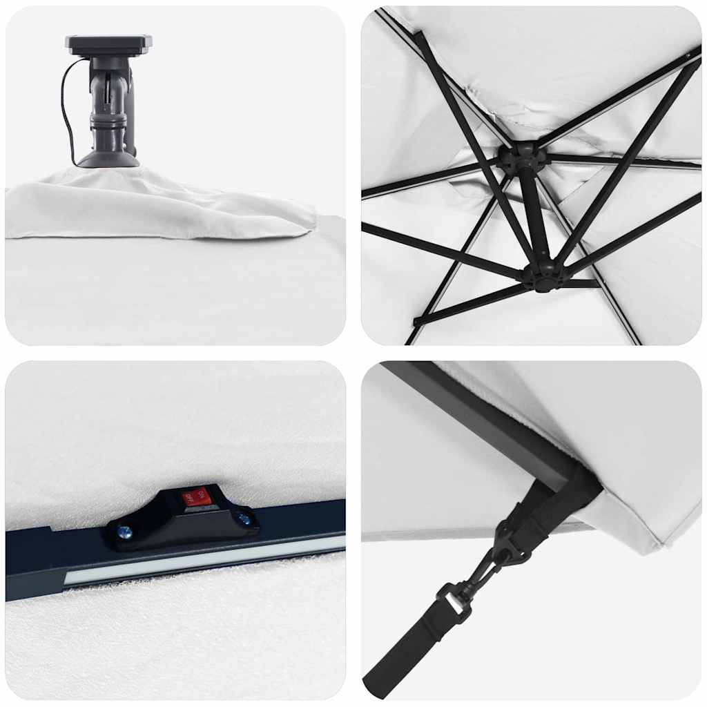 vidaXL Ομπρέλα Cantilever Banana Άμμος 294 x 200 x 254 εκ.