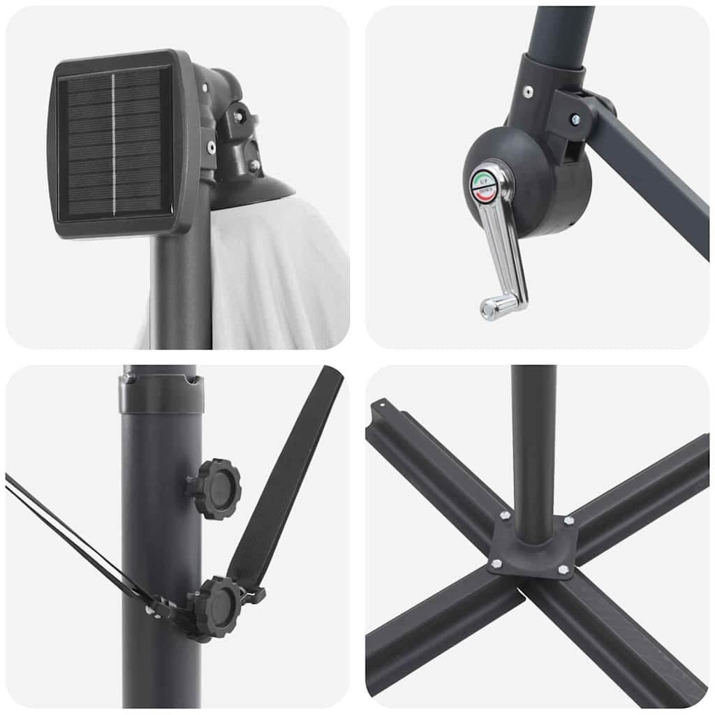 vidaXL Ομπρέλα Cantilever Banana Άμμος 294 x 200 x 254 εκ.