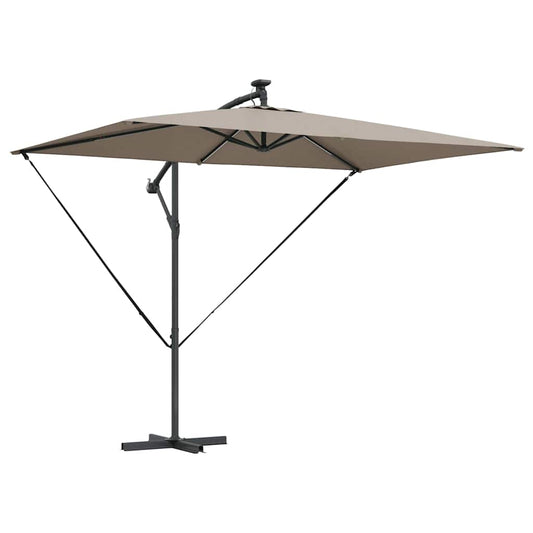vidaXL Ομπρέλα Cantilever Banana Taupe 294 x 200 x 254 εκ.